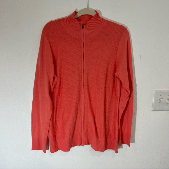Eddie Bauer Coral Zip Up - Picture 1 of 8